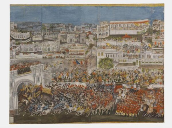 Unknown, A Procession of Ghazi ud-Din Haider through Lucknow.