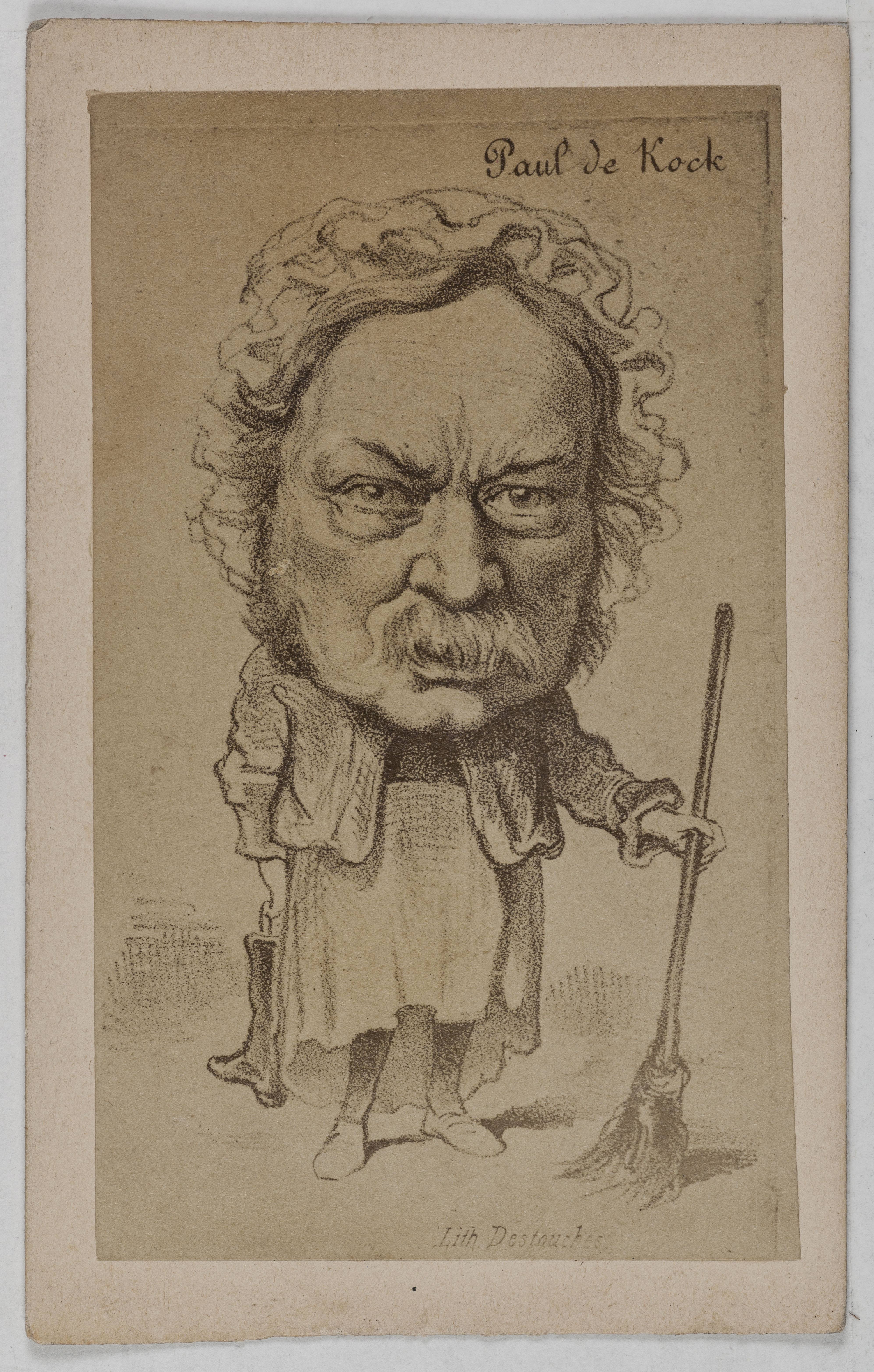 Anonyme, Portrait de Paul de Kock (1793 ou 1794-1871), romancier et auteur dramatique, d'après la lithographie de Destouches.