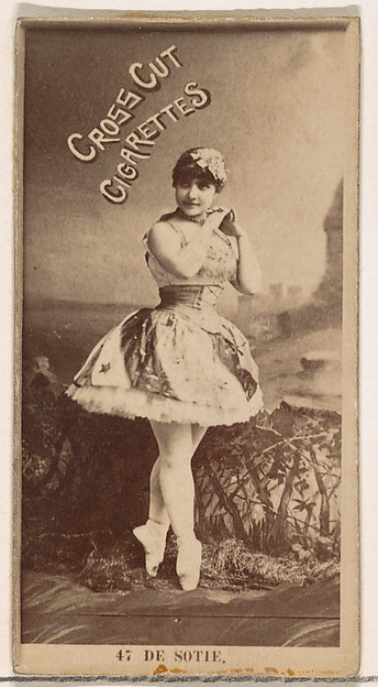 W. Duke, Sons & Co., Card Number 47, De Sotie, from the Actors and Actresses series (N145-2) issued by Duke Sons & Co. to promote Cross Cut Cigarettes