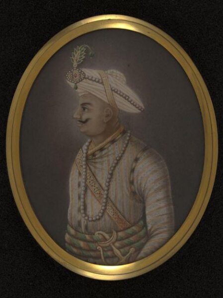 unknown, Half-length portrait of Tipu Sultan of Mysore (r.1782-99)