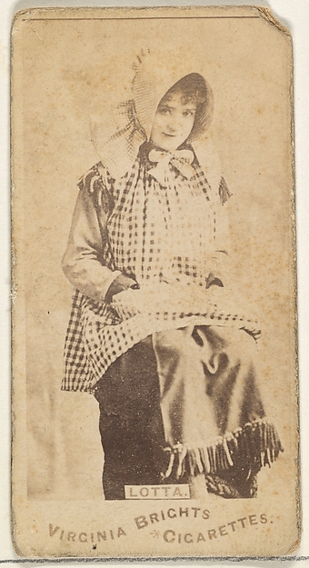 Allen & Ginter, Lotta, from the Actors and Actresses series (N45, Type 1) for Virginia Brights Cigarettes
