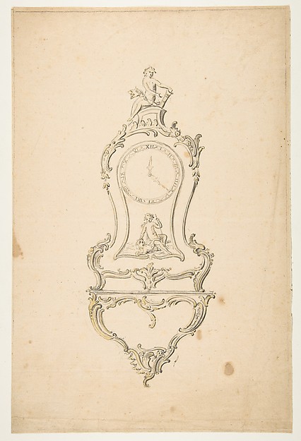 Anonymous, French, 18th century, Design for a Clock