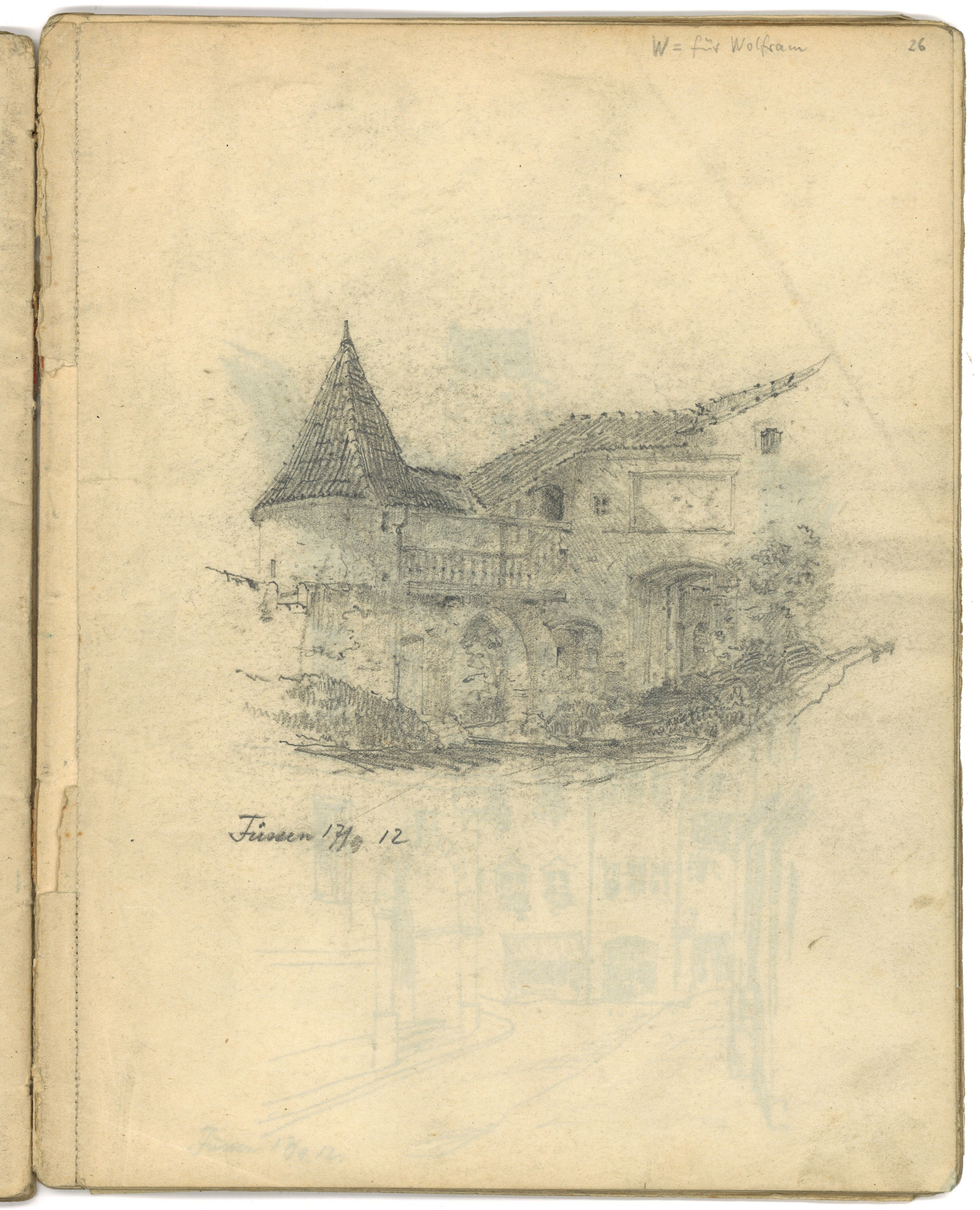 Otto Stiehl, Füssen (Bayerisch-Schwaben): Hohes Schloss, Vortor