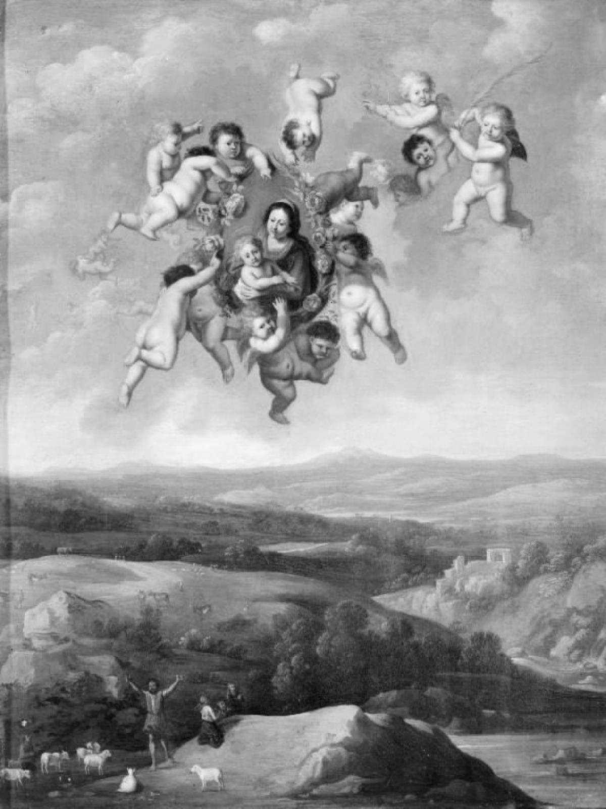 Pieter van Avont, Svævende engle med Mariabillede