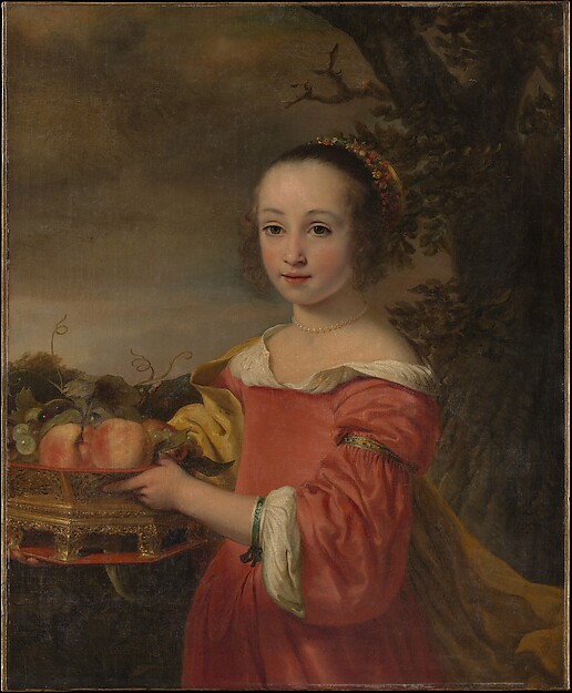 Ferdinand Bol, Petronella Elias (1648–1667) with a Basket of Fruit