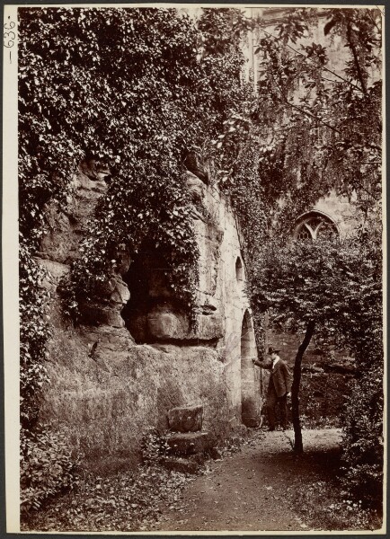 Francis Bedford, [Man leaning against wall]