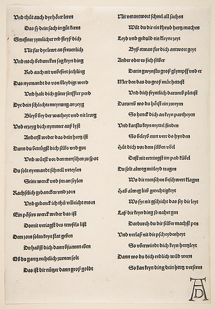 Albrecht Dürer, The Schoolmaster