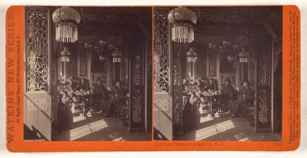 Carleton Watkins, Interior Chinese restaurant, S.F.