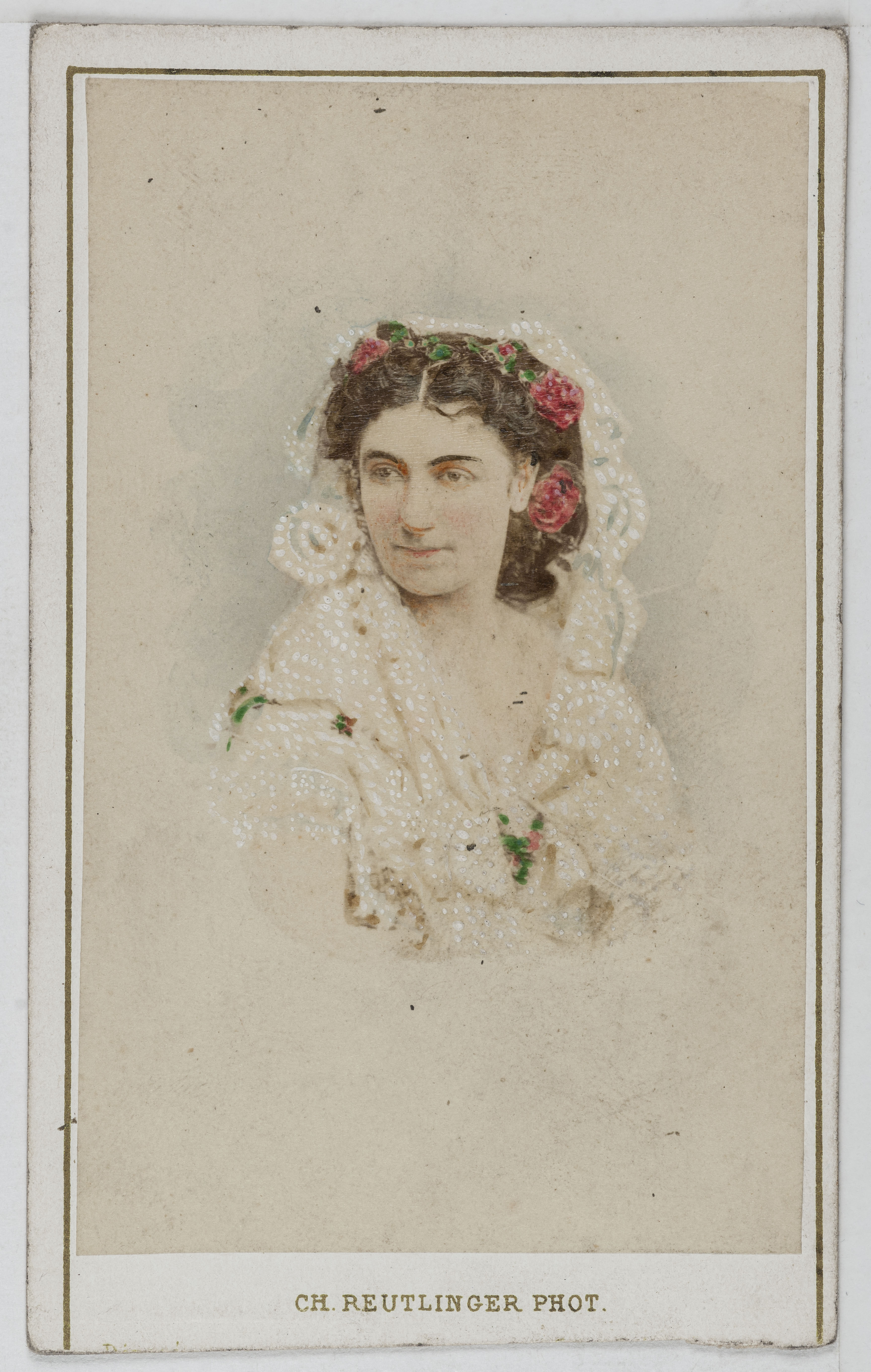 Charles Reutlinger, Portrait de Georgette Viguier, dite Georgette Olivier, actrice de théâtre entre 1857 et 1875.