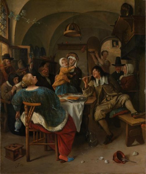 Jan Havicksz. Steen, Family scene