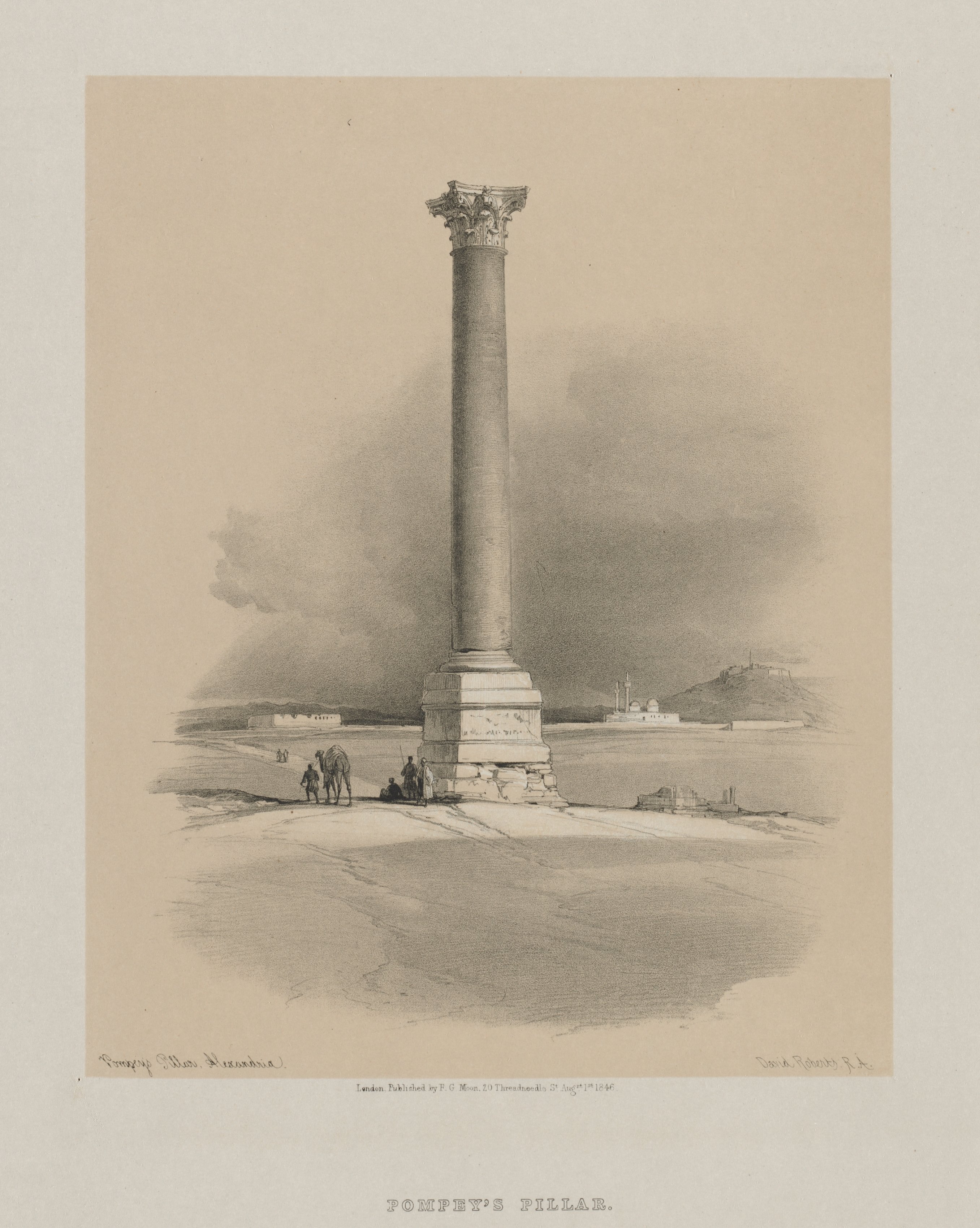 Louis Haghe, Egypt and Nubia, Volume I: Pompey's Pillar, Alexandria