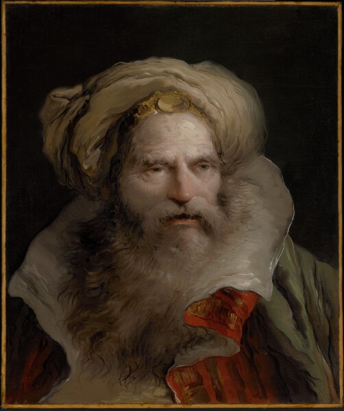 Giovanni Domenico Tiepolo, A Bearded Man Wearing a Turban