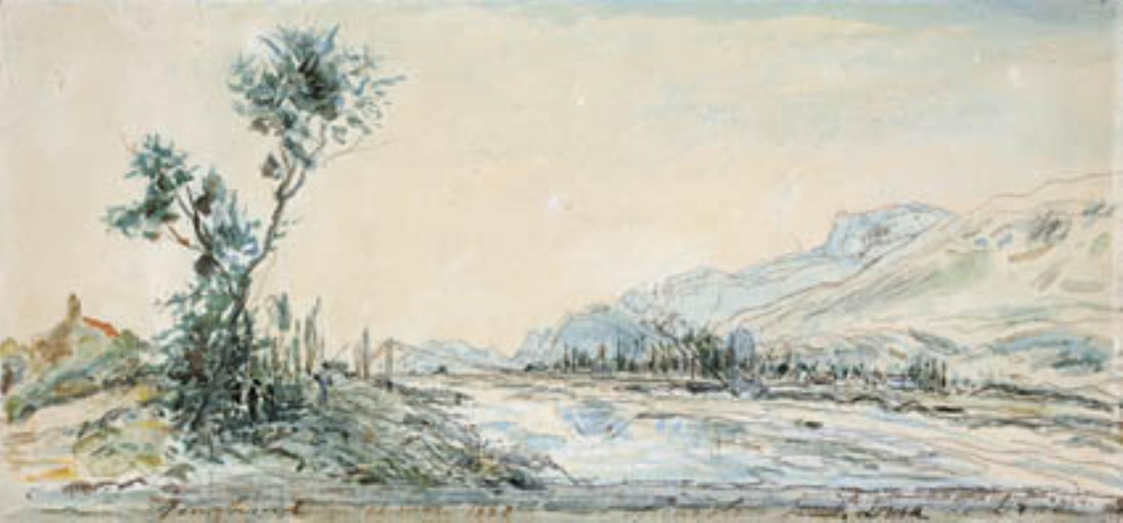 Johan Barthold Jongkind, Landskab ved floden Le Drac nær Grenoble