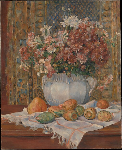 Auguste Renoir, Still Life with Flowers and Prickly Pears