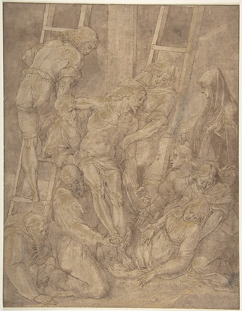 Jacopo Ligozzi, The Descent from the Cross with Saint Francis and Another Friar
