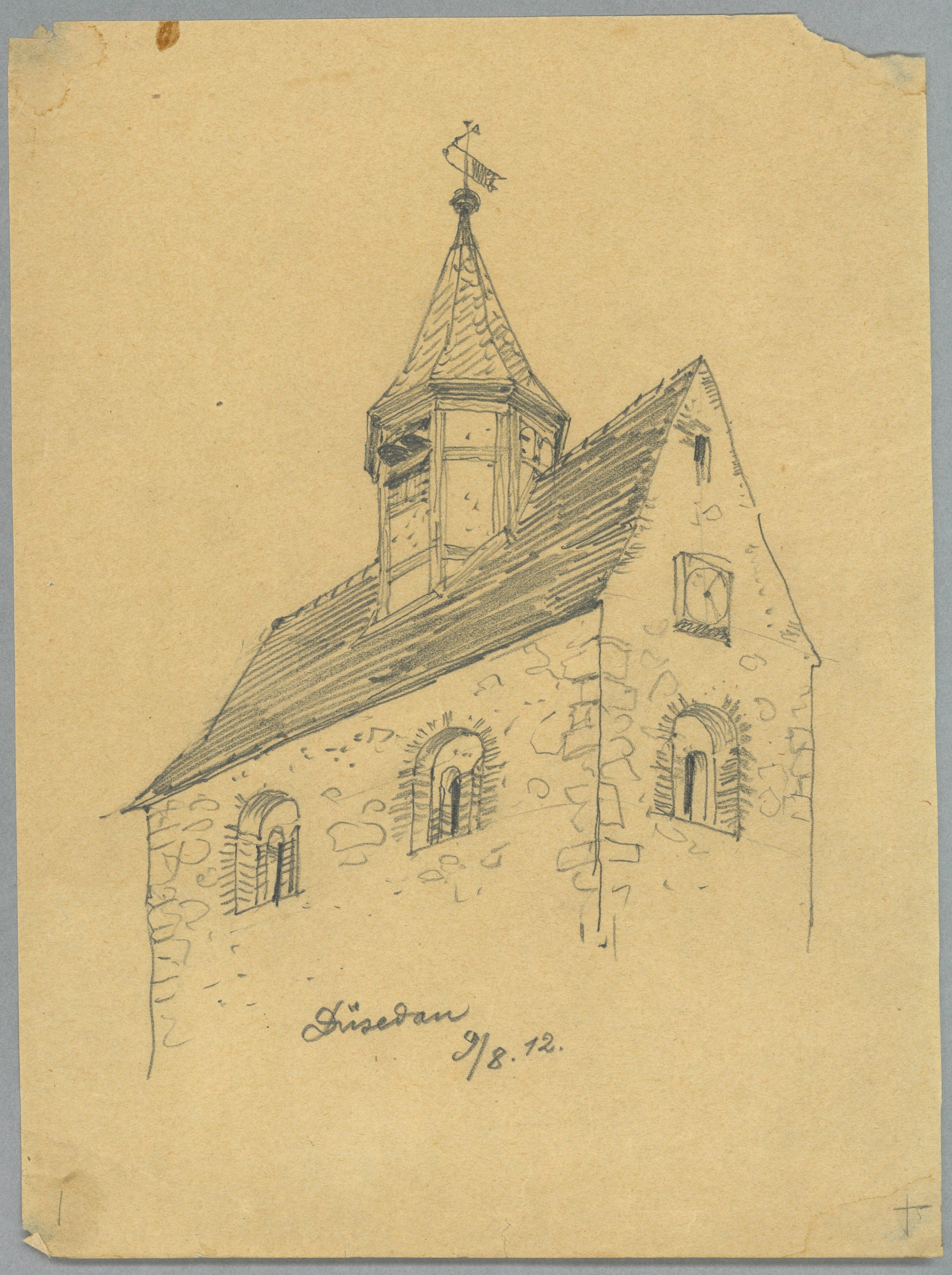 Otto Stiehl, Düsedau (Altmark): Turm der Dorfkirche