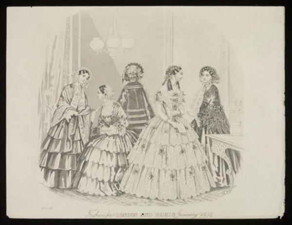 Unknown, Fashions for London and Paris January 1854