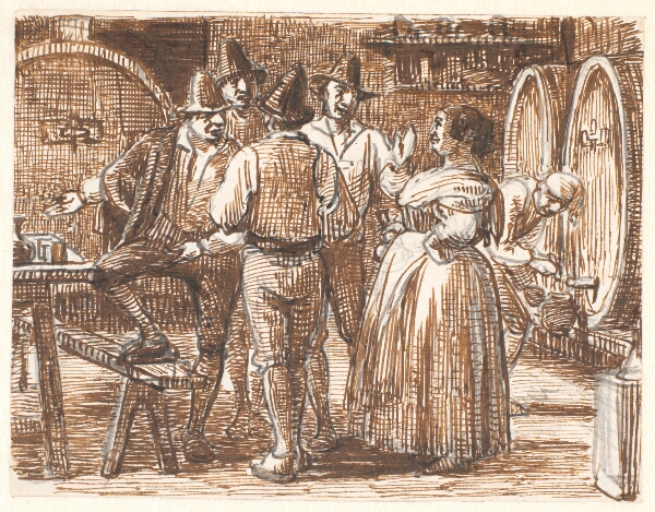 Wilhelm Marstrand, Vinen prøves i kælderen