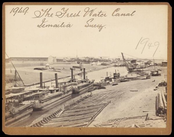 Francis Frith, the Fresh Water Canal.  Ismailia.  Suez