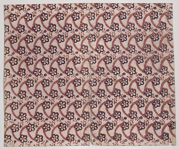 Anonymous, Sheet with overall floral pattern