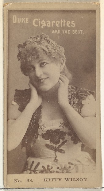 W. Duke, Sons & Co., Card Number 98, Kitty Wilson, from the Actors and Actresses series (N145-6) issued by Duke Sons & Co. to promote Duke Cigarettes
