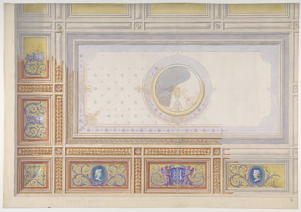 Jules-Edmond-Charles Lachaise, Ceiling Design for Bedroom of Duchesse de Newcastle, Hôtel of Madame Hope