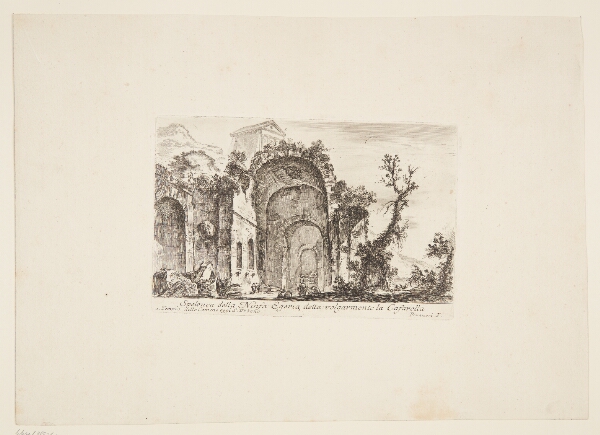 Giovanni Battista Piranesi, Nymfen Egeria's grotte, også kaldet La Cafarella. 1. Tempio delle Camene, i dag S. Urbano-kirken
