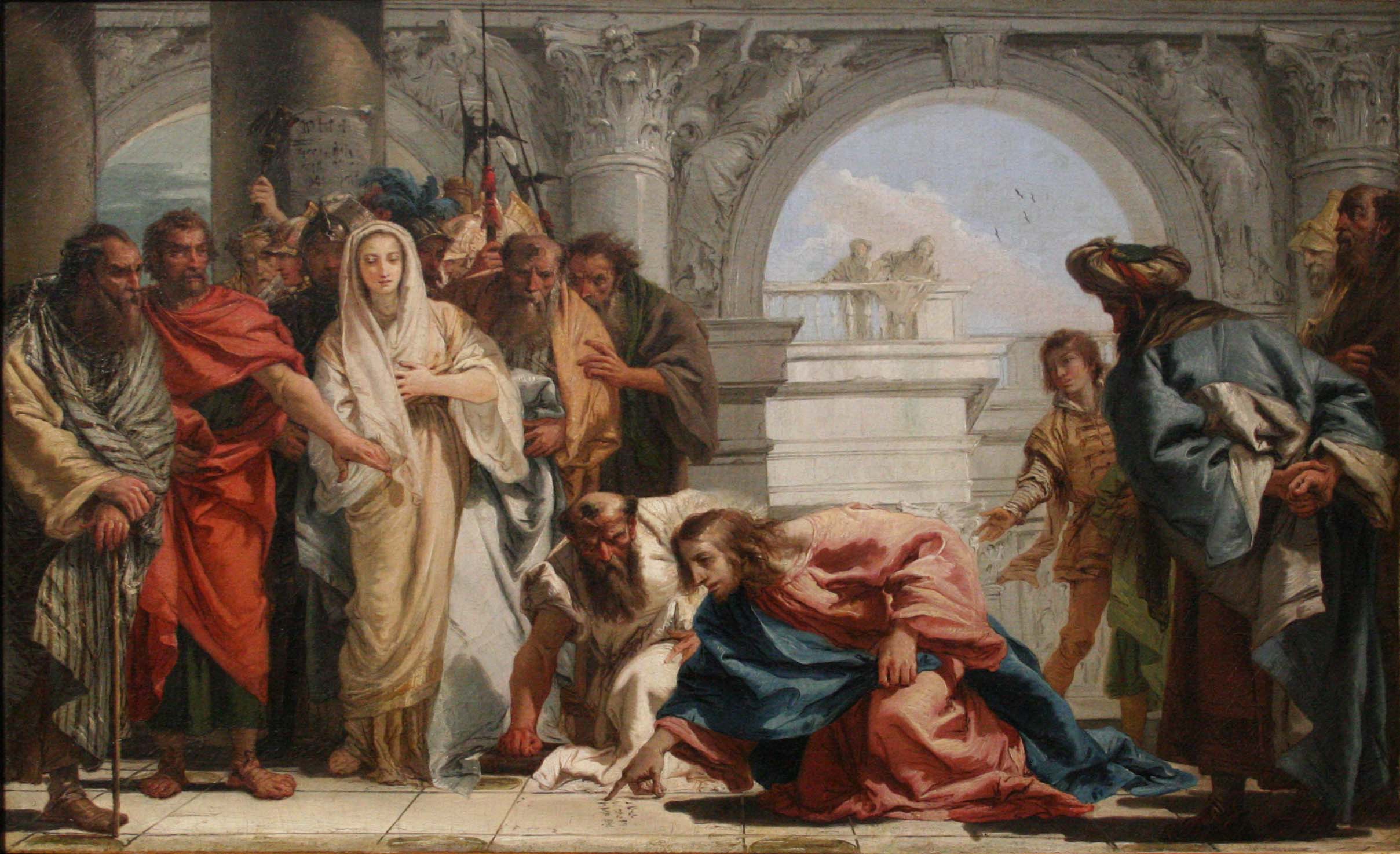 Giovanni Battista Tiepolo, Christ and the woman who has committed adultery