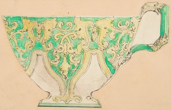 Anonymous, French, 19th century, Design for a tea cup