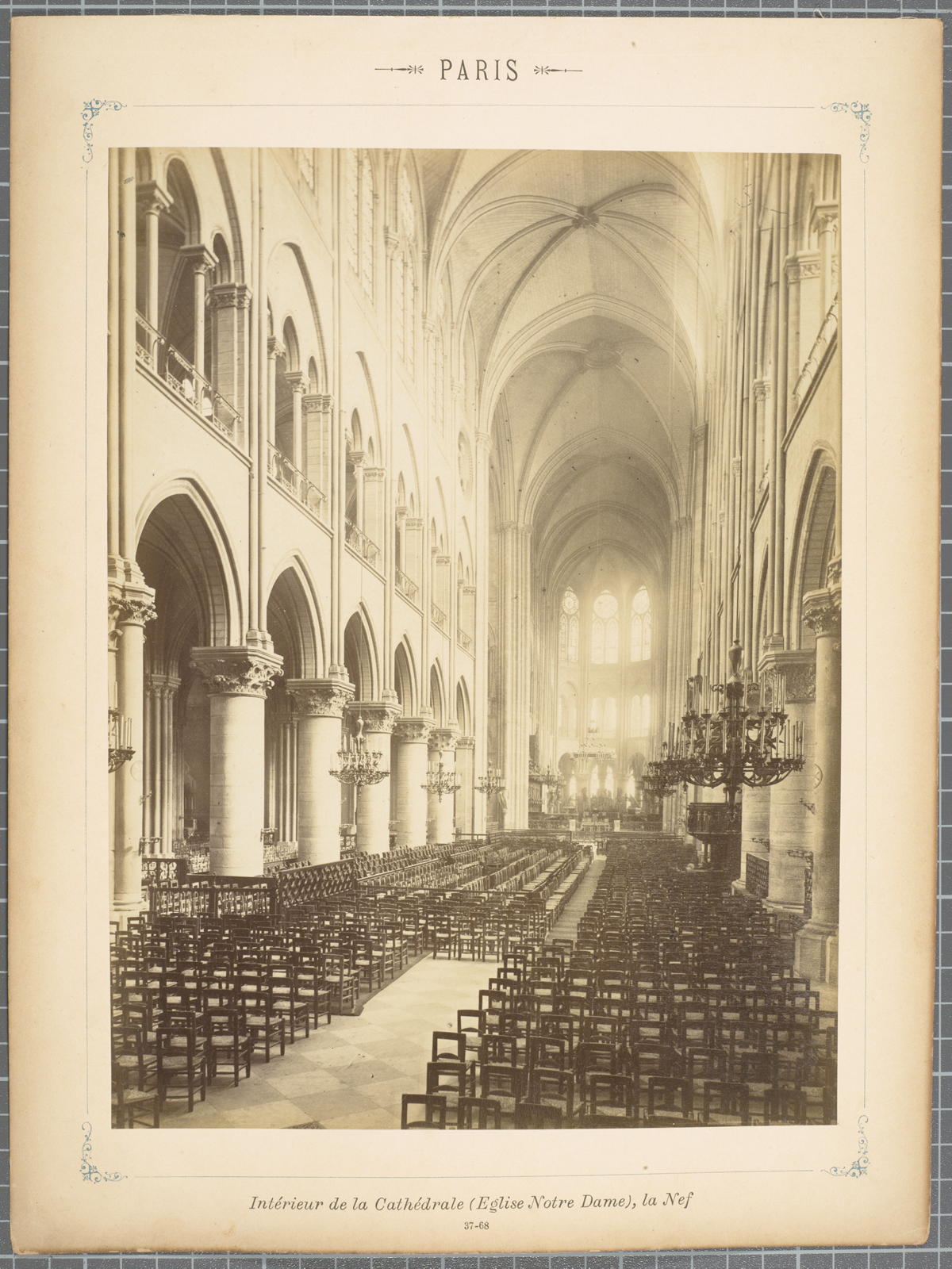 Desconegut, Paris. Intérieur de la Catédrale (Eglise Notre Dame), la Nef