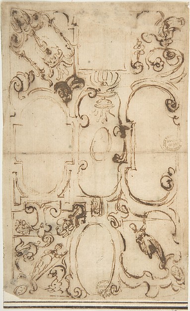 Anonymous, Italian, 16th century, Sketch for Ceiling Decoration