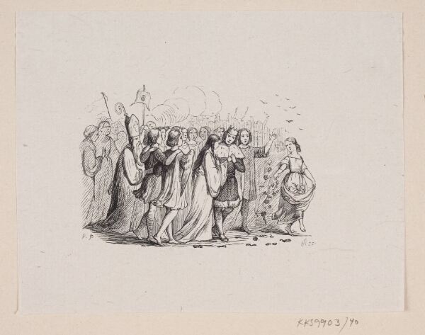 H.P. Hansen, Illustration til "De vilde Svaner" i H.C. Andersen, "Eventyr og Historier", Bind 1
