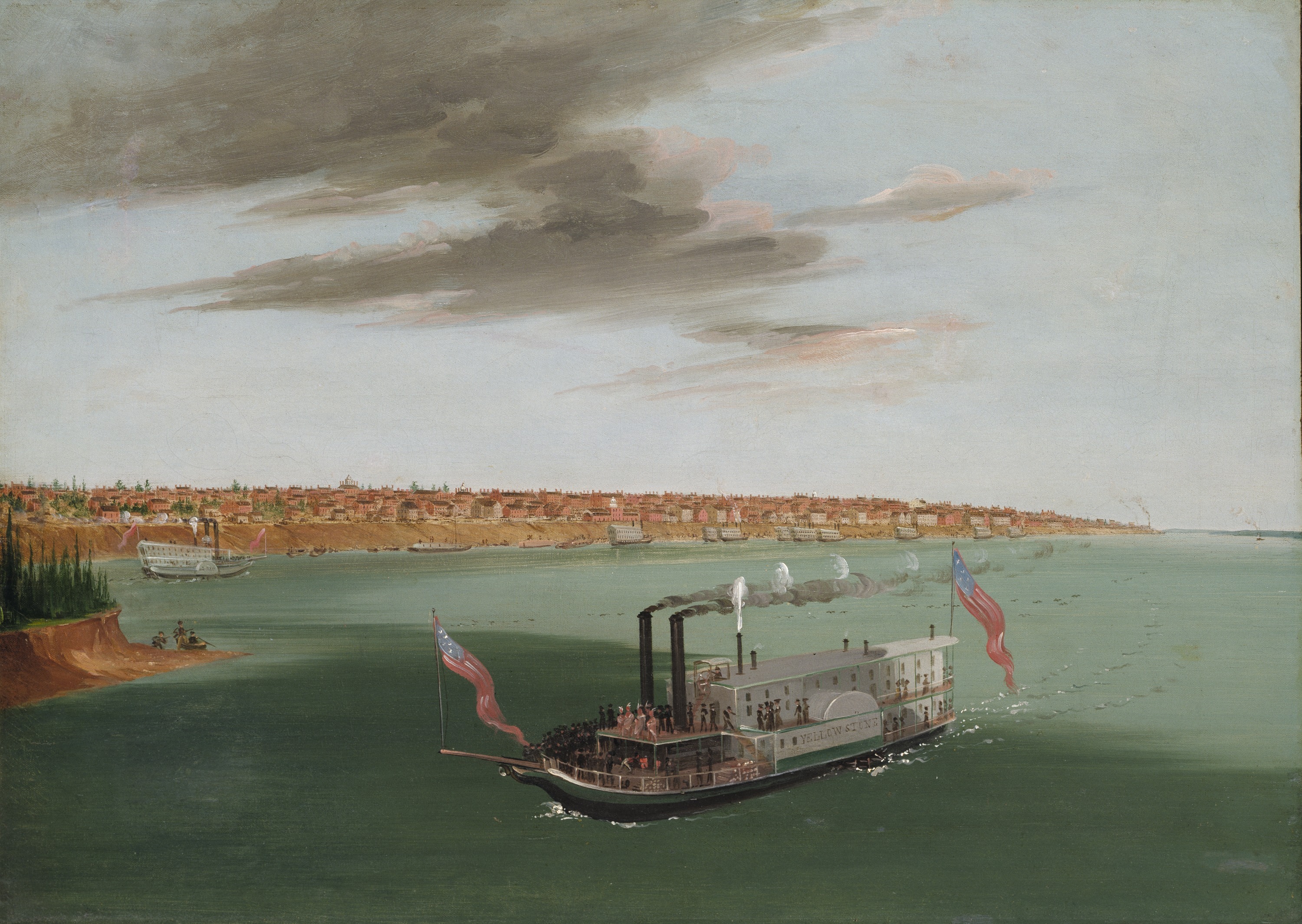George Catlin, St. Louis from the River Below