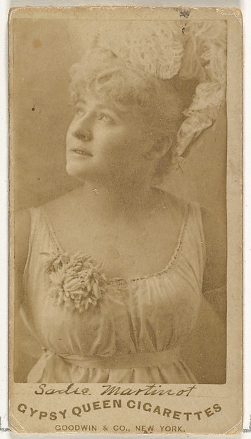Goodwin & Company, Sadie Martinot, from the Actors and Actresses series (N171) for Gypsy Queen Cigarettes