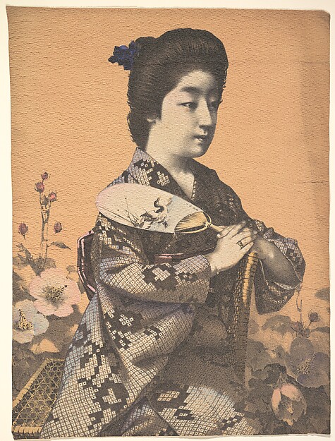 Unidentified artist, Girl Carrying a Round Paper Fan (Uchiwa)