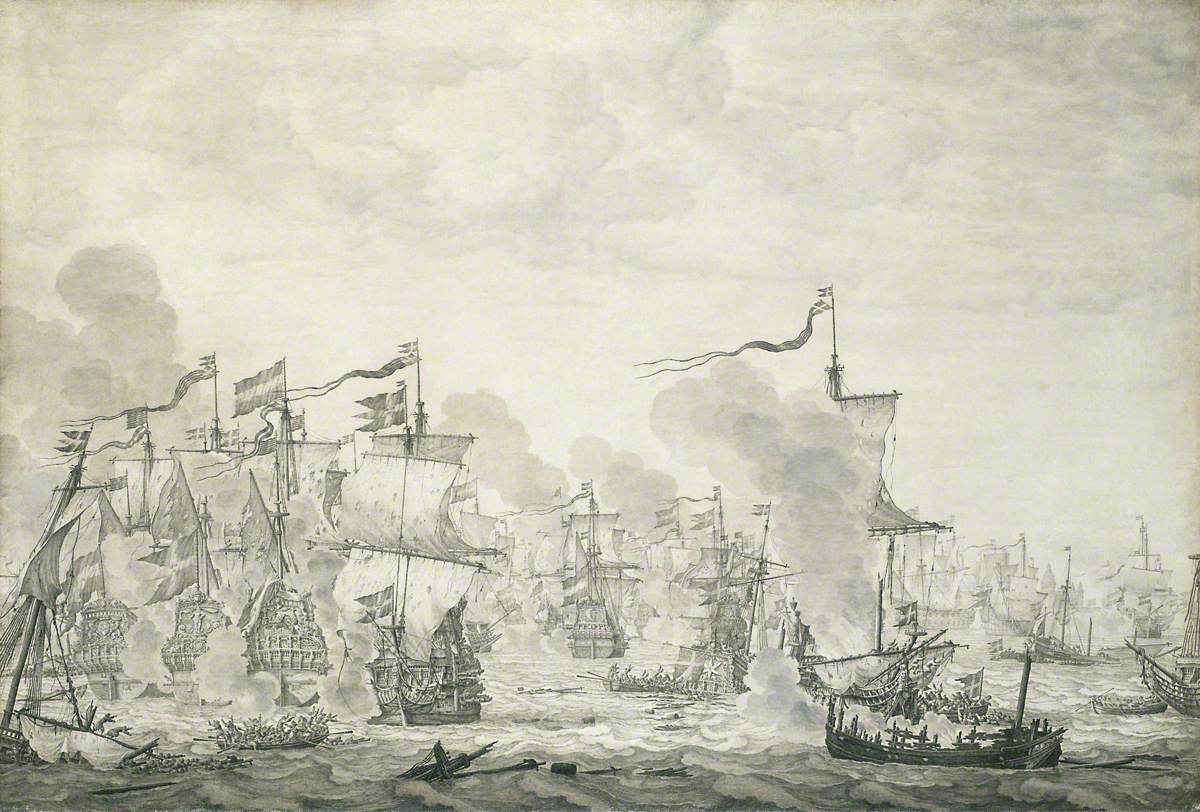 Willem van de Velde the Elder, The Battle of the Sound, 8 November 1658