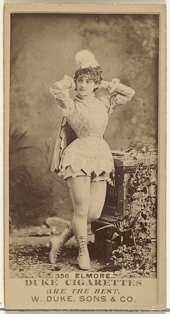 W. Duke, Sons & Co., Card Number 356, Miss Elmore, from the Actors and Actresses series (N145-7) issued by Duke Sons & Co. to promote Duke Cigarettes