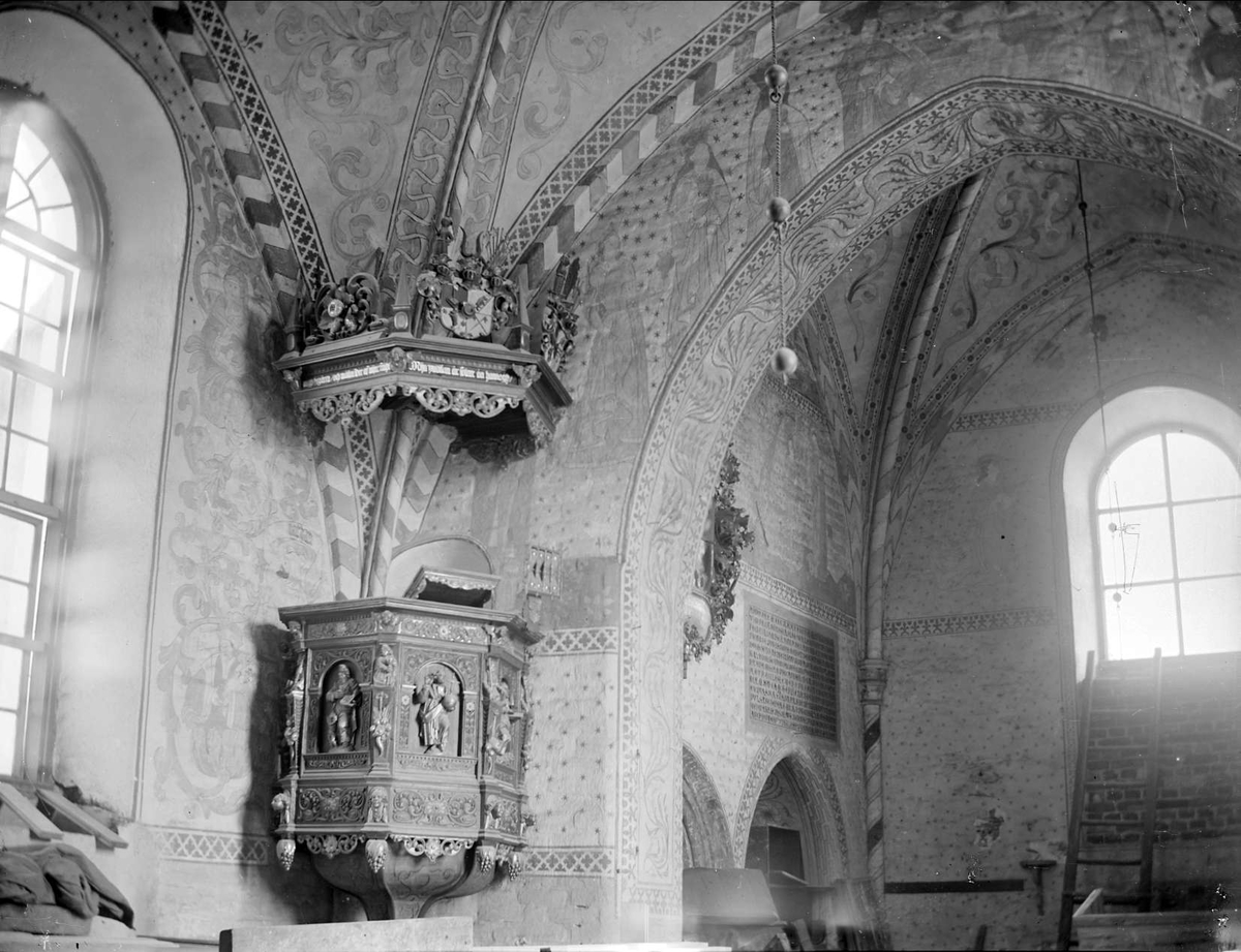 August Fredrik Schagerström, Interior of Västeråker’s Church, Västeråker parish, Uppland 1915