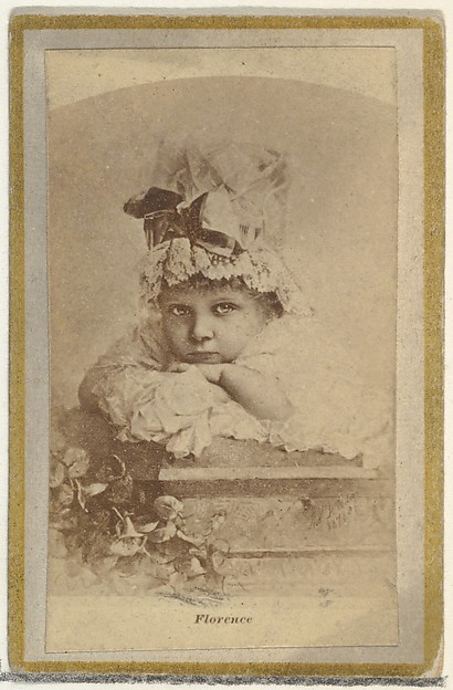Allen & Ginter, Florence, from the Actresses and Celebrities series (N60, Type 2) promoting Little Beauties Cigarettes for Allen & Ginter brand tobacco products