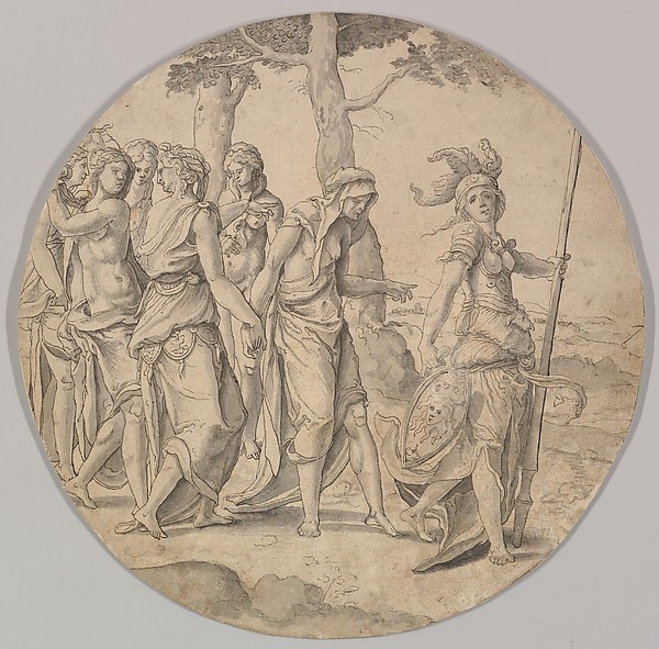 Pieter Coecke van Aelst, Minerva Leading a Procession of Women
