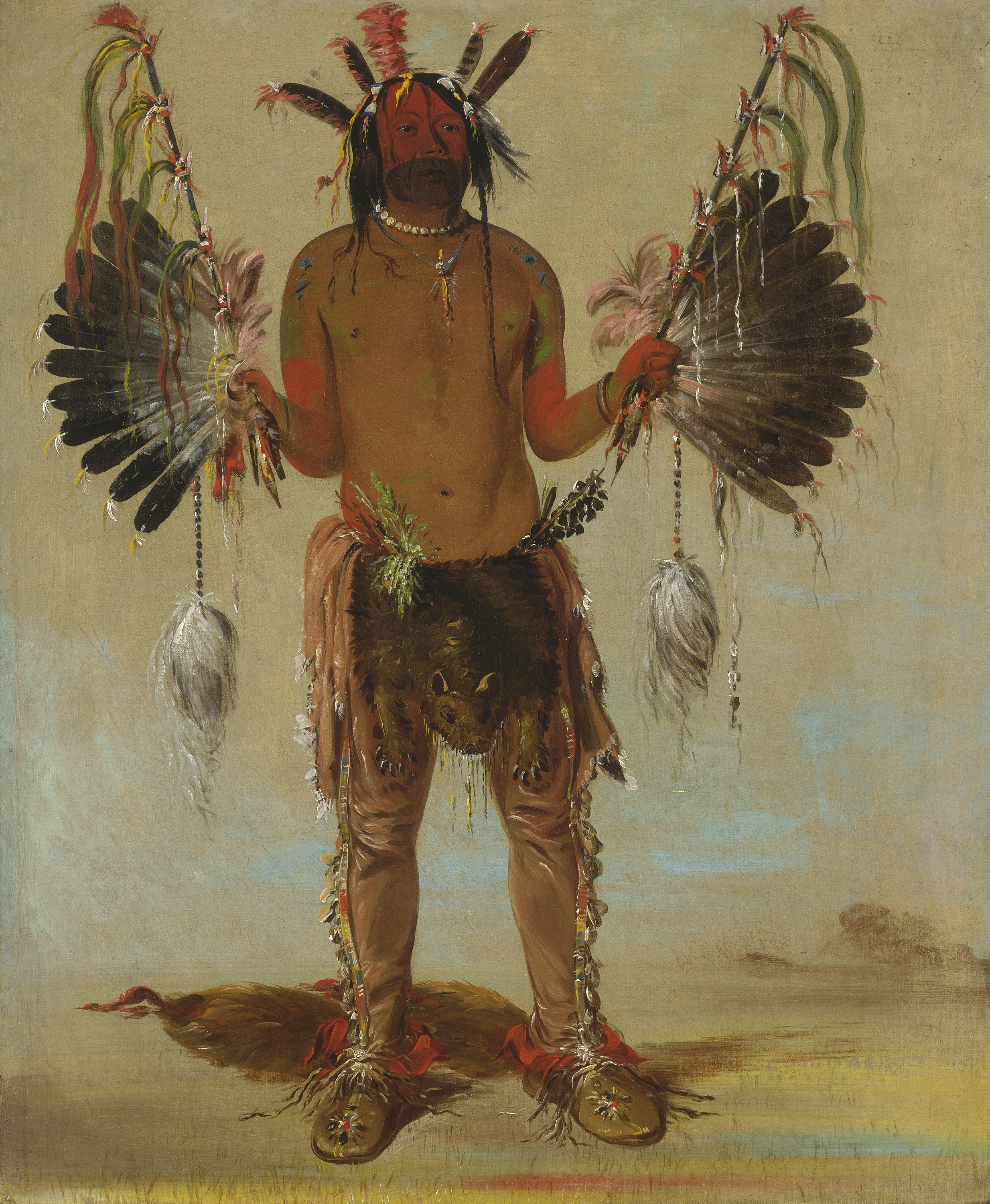 George Catlin, Mah-tó-he-ha, Old Bear, a Medicine Man