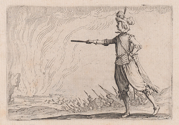 Jacques Callot, Le Commandant a Pied (The Commander on Foot), from "Les Caprices" Series B, The Nancy Set