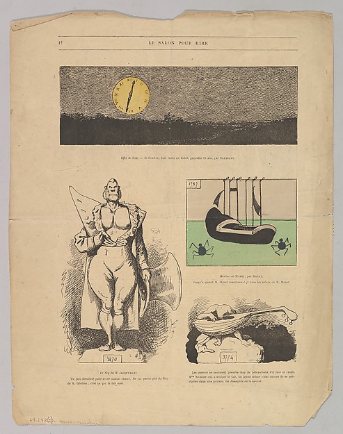 André Gill, Caricatures of paintings by Daubigny and others, in "Le Salon Pour Rire"