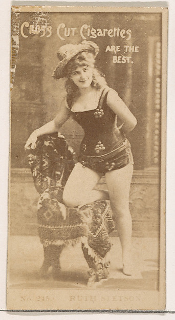 W. Duke, Sons & Co., Card Number 245, Ruth Stetson, from the Actors and Actresses series (N145-2) issued by Duke Sons & Co. to promote Cross Cut Cigarettes