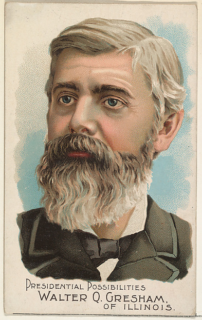 W. Duke, Sons & Co., Walter Q. Gresham of Illinois, from the Presidential Possibilities series (N124) issued by Duke Sons & Co. to promote Honest Long Cut Tobacco
