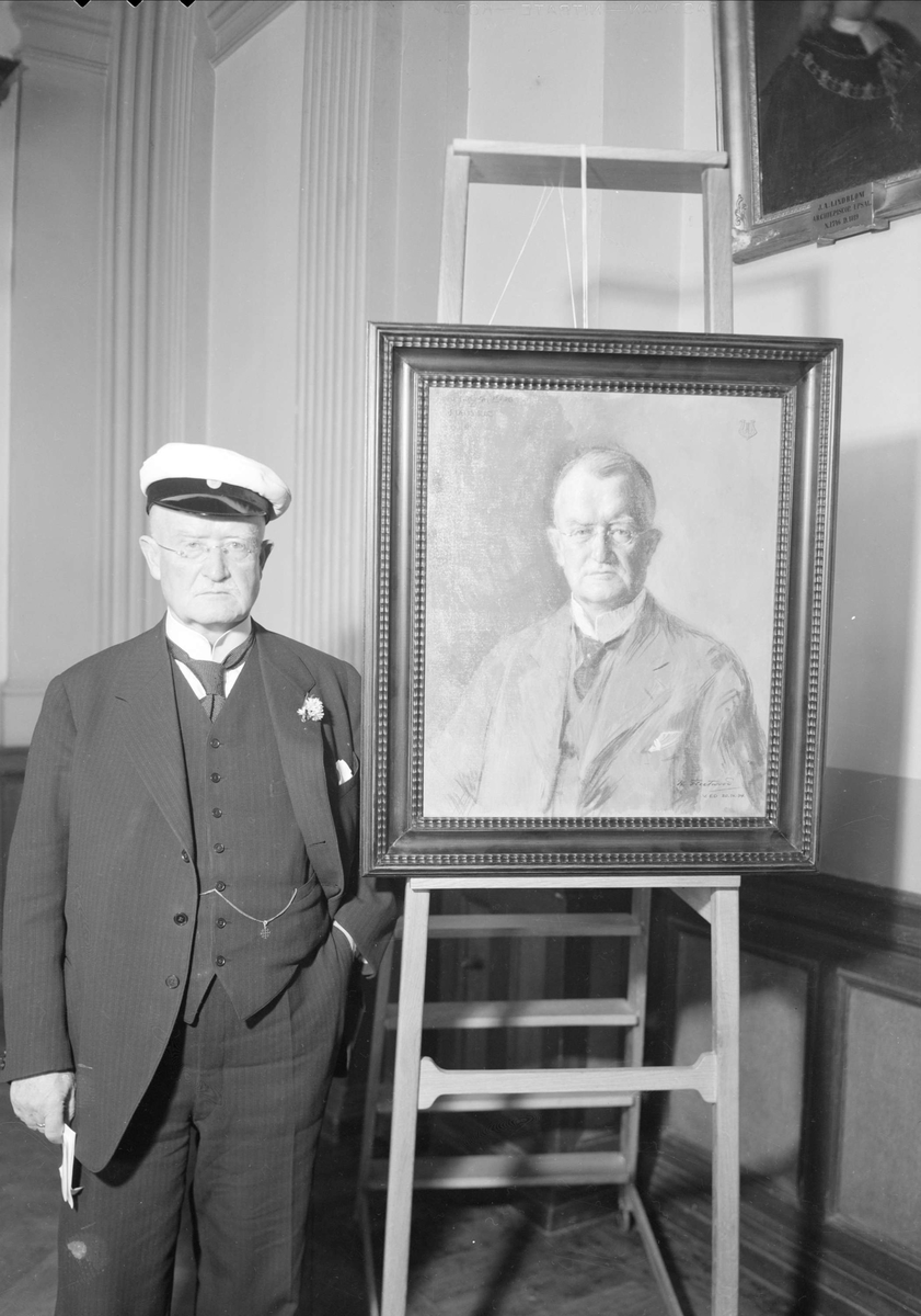 Gunnar Sundgren, Östgöta nation - Hovpredikant Malmberg med oljemålning, Uppsala 1939
