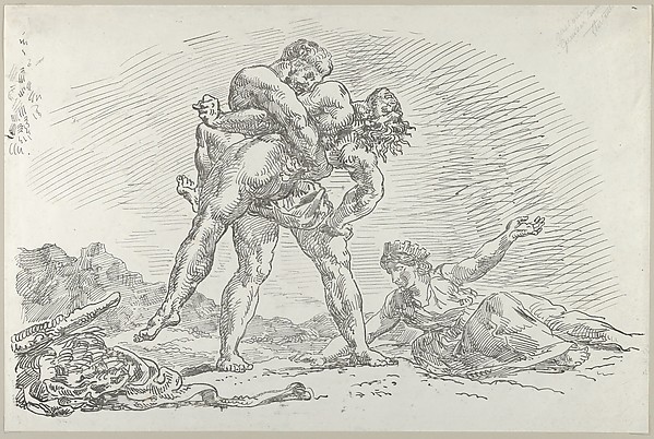 Eugène Delacroix, Hercules and Antaeus