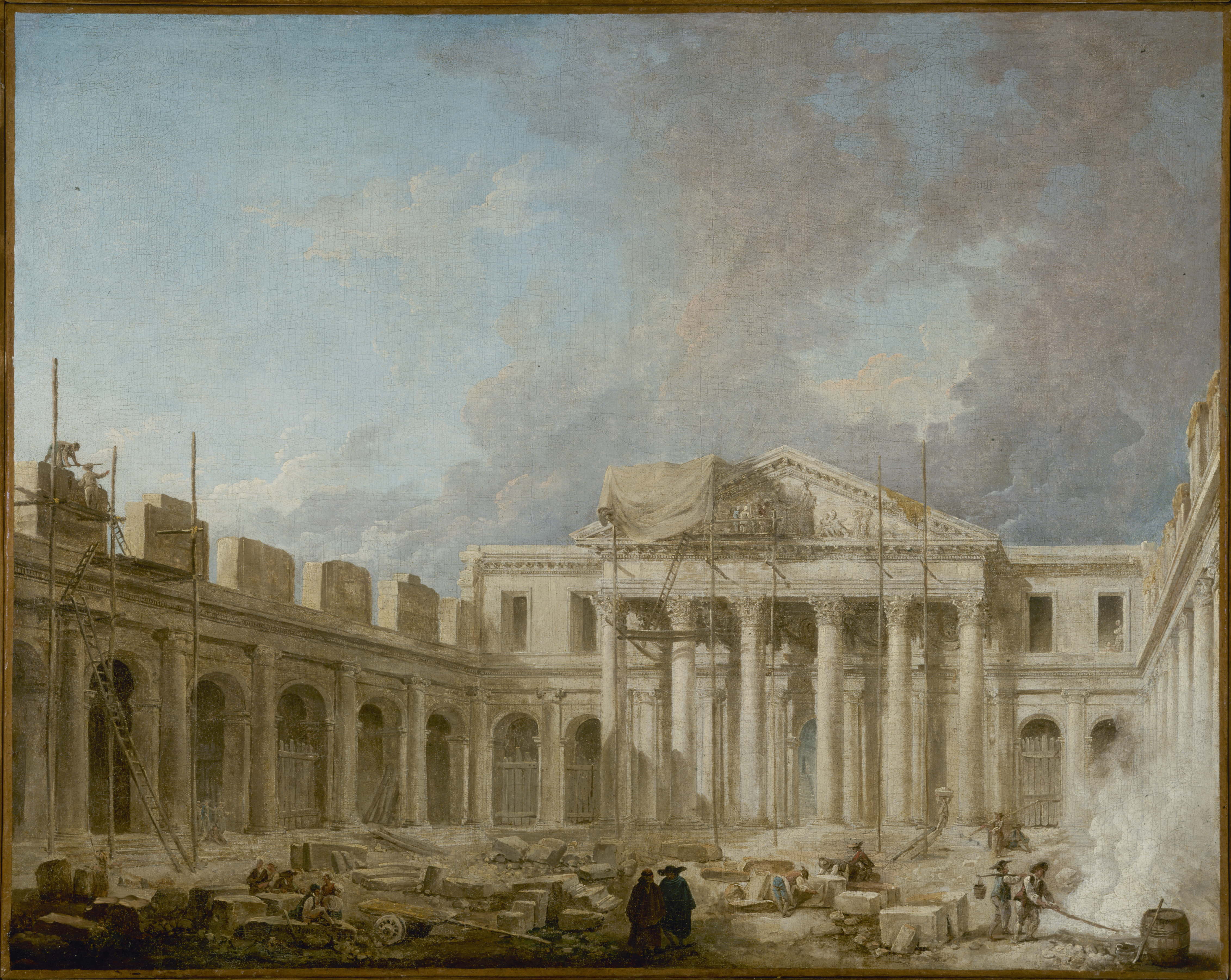 Hubert Robert, L'Ecole de chirurgie en construction