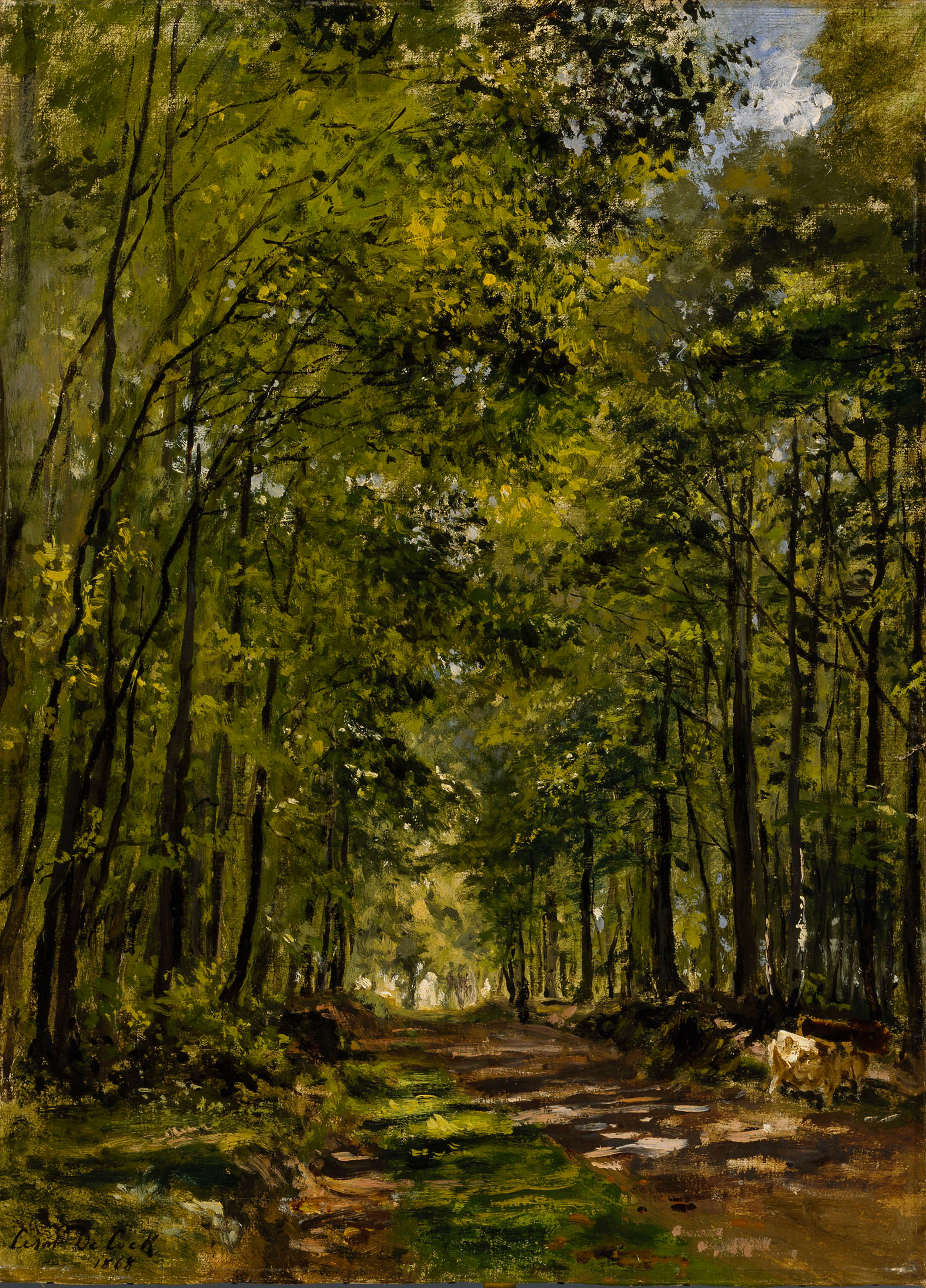 César de Cock, Sonniger Morgen im Wald