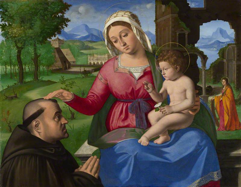 Andrea Previtali, The Virgin and Child with a Supplicant